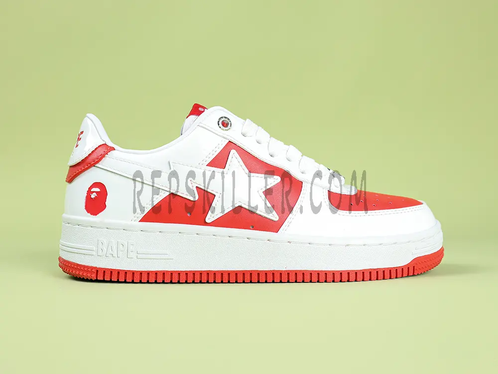 A Bathing Ape Bapesta 6 Patent Leather Pack Red Low Sneakers