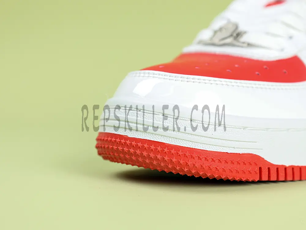 A Bathing Ape Bapesta 6 Patent Leather Pack Red Low Sneakers