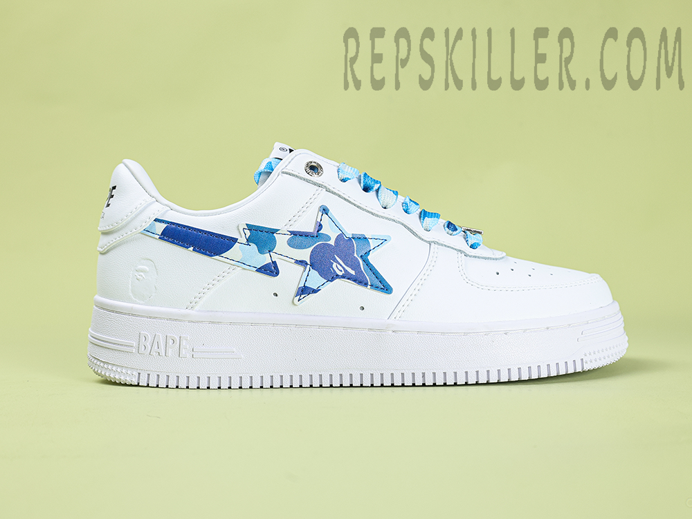 A Bathing Ape Bapesta Abc Camo Blue Low Sneakers